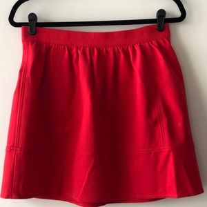 Madewell Ponte Swivel Skirt in Red
